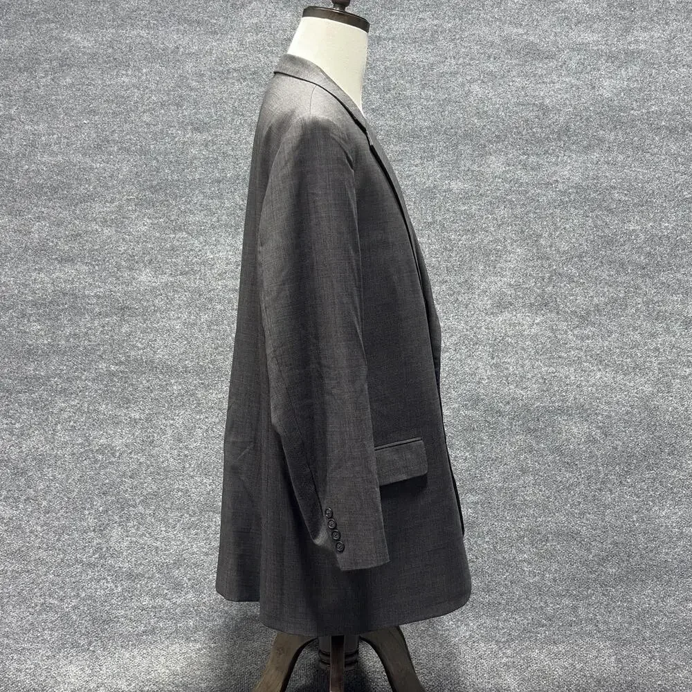 Hong Kong Grand Custom Clothes Blazer Mens 50 Gray Suit Jacket Sport Coat